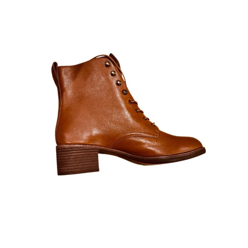 Madewell The Patti Lace-Up Boot English Saddle Size 11 NWOB - Picture 8 of 12